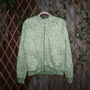 Medium- Vintage Y2K floral flower tea 2000s femme zip hoodie